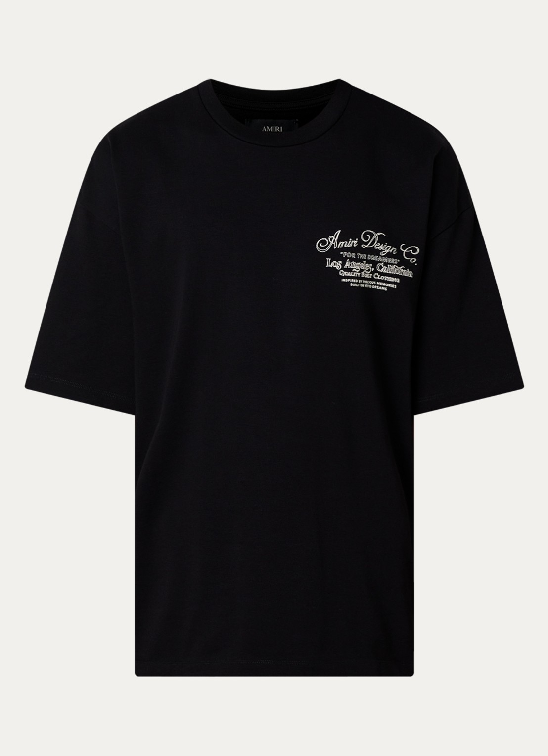 AMIRI Dreamers Chain T-shirt met logo- en backprint - voorkant 4 zwart