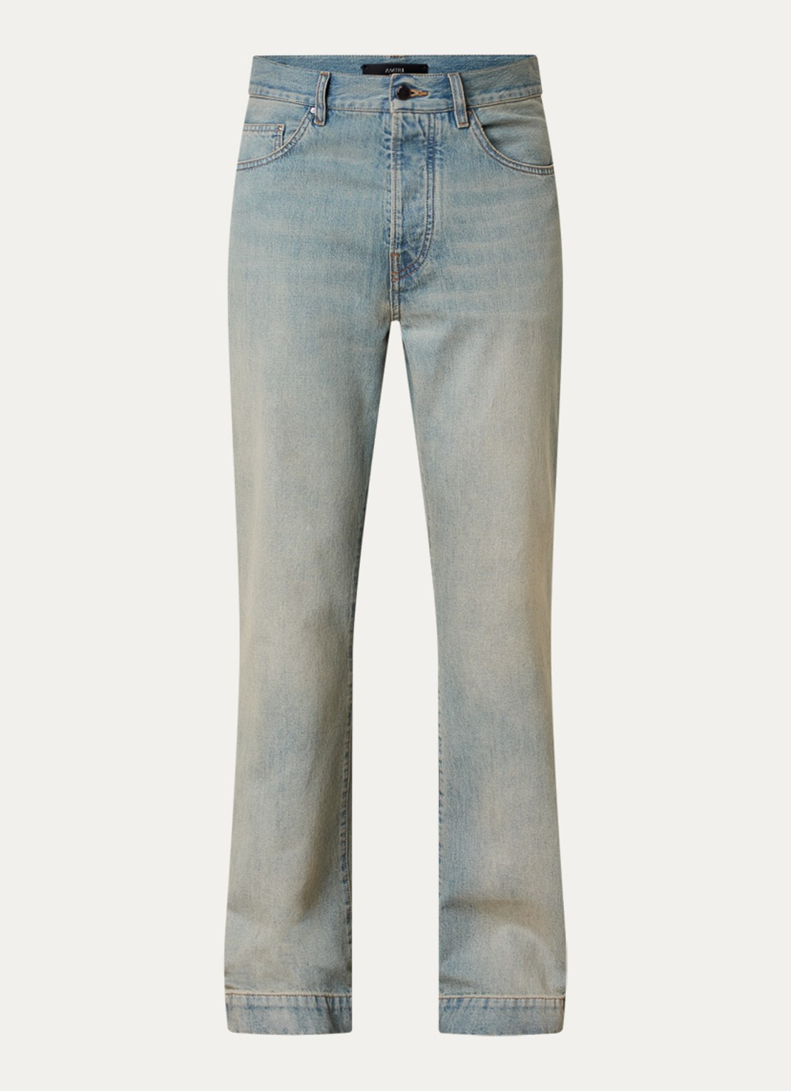 AMIRI Flared jeans met medium wassing en steekzakken - voorkant 2 indigo
