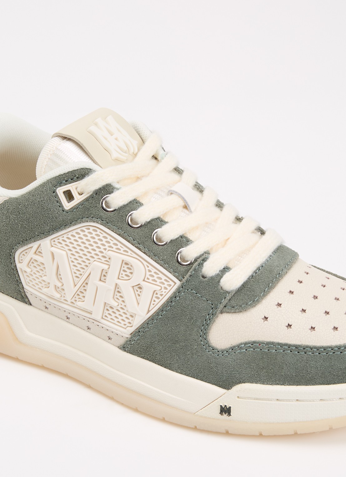 AMIRI Glitter Classic sneaker met suède details - detail 4 olijfgroen