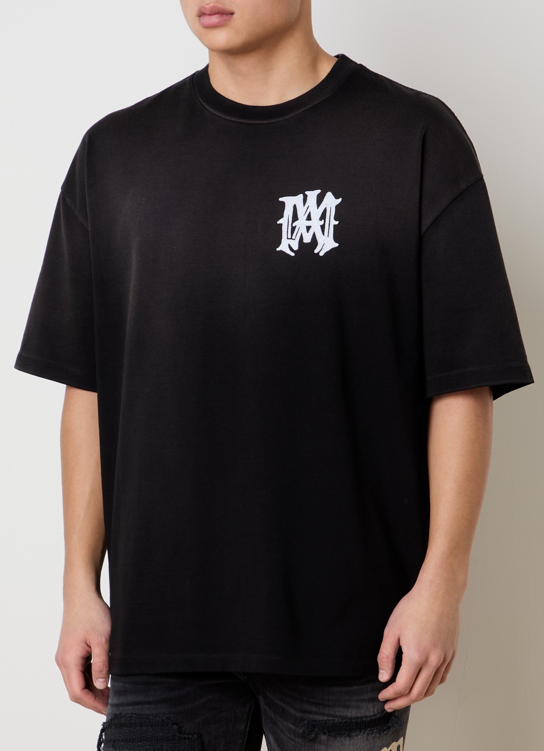 AMIRI Hollywood T-shirt met logoborduring - achterkant zwart