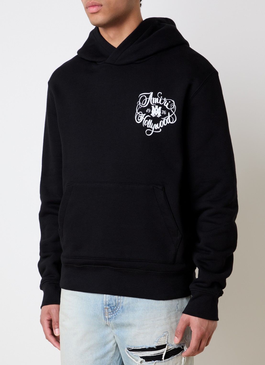 AMIRI Hoodie met logo- en backprint - achterkant 3 zwart