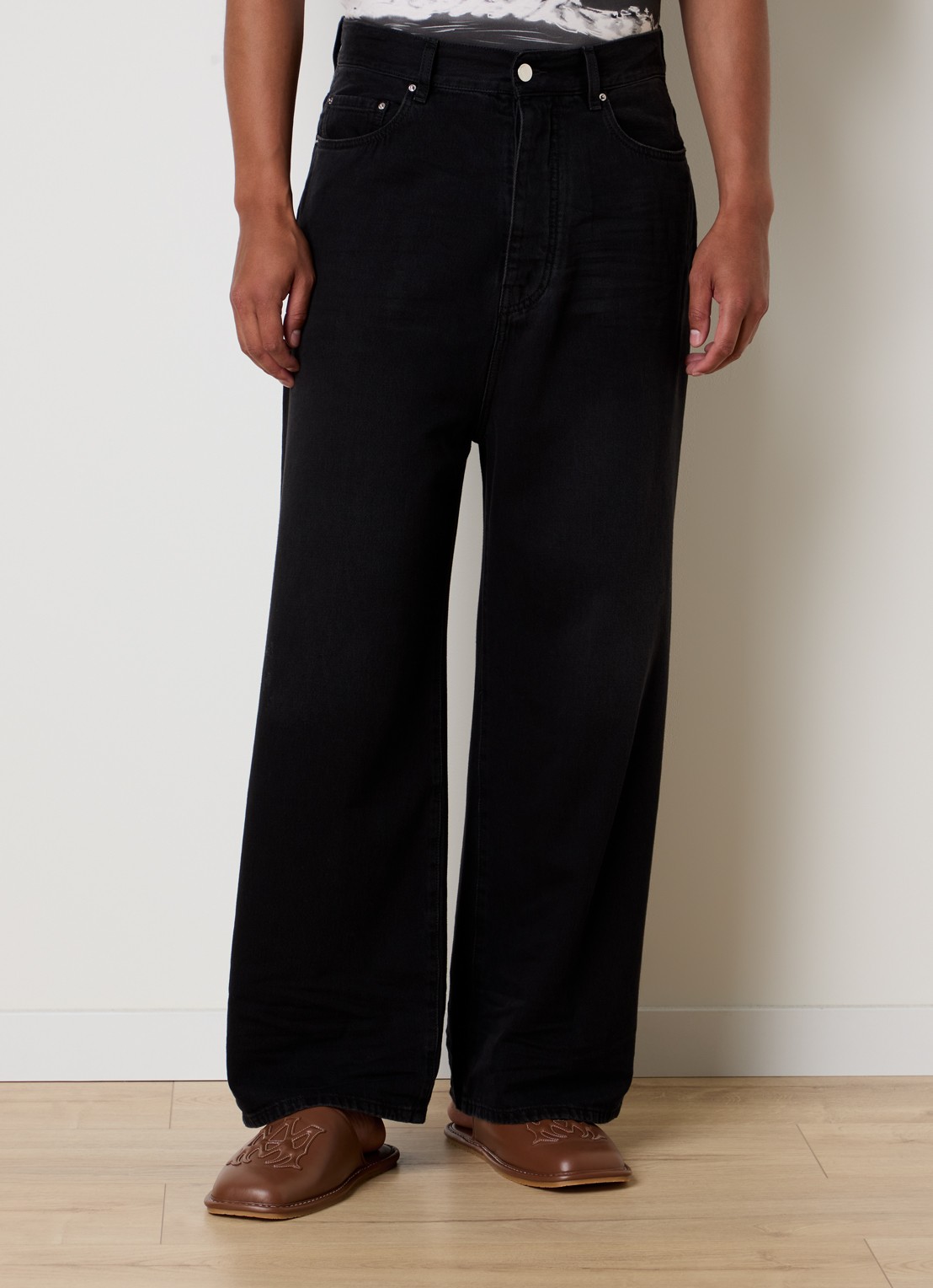 AMIRI Loose fit jeans met logo en steekzakken - detail 2 zwart