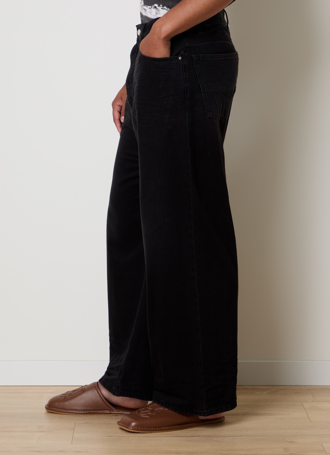 AMIRI Loose fit jeans met logo en steekzakken - detail 3 zwart