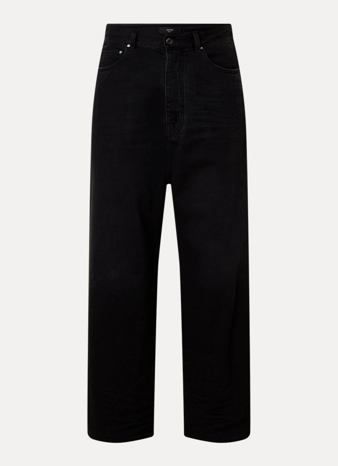 AMIRI Loose fit jeans met logo en steekzakken - voorkant 5 zwart