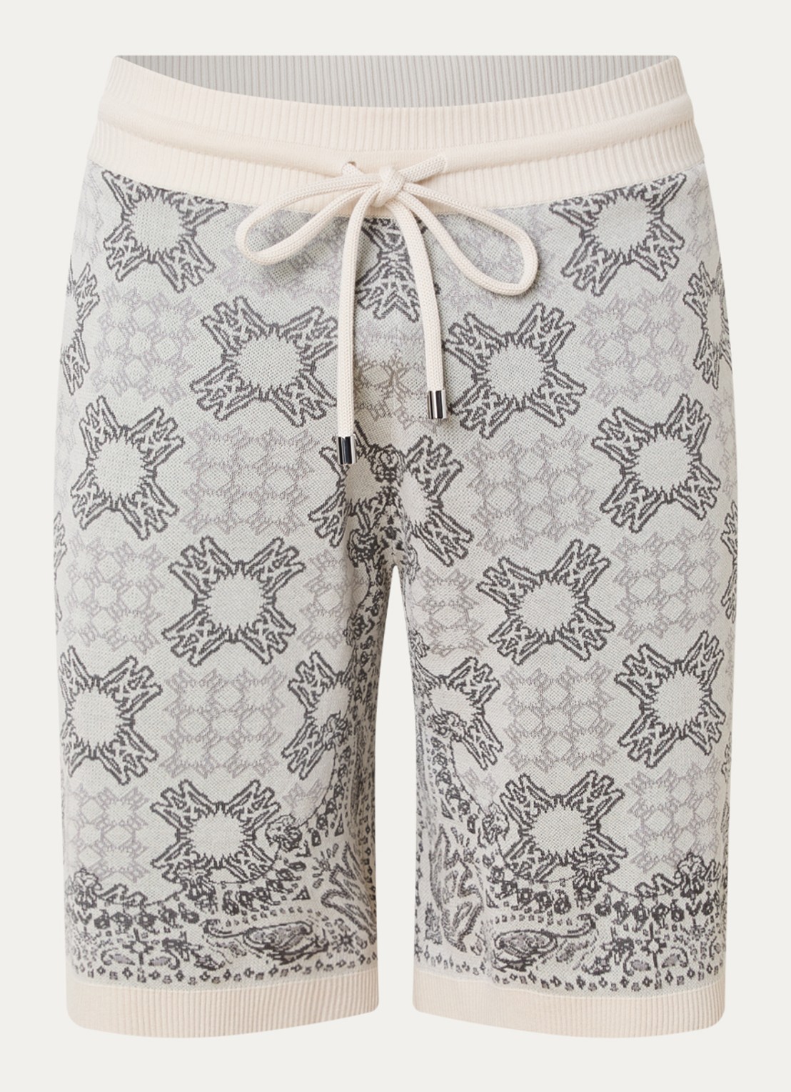 AMIRI Loose fit korte broek met logoborduring - voorkant 4 beige