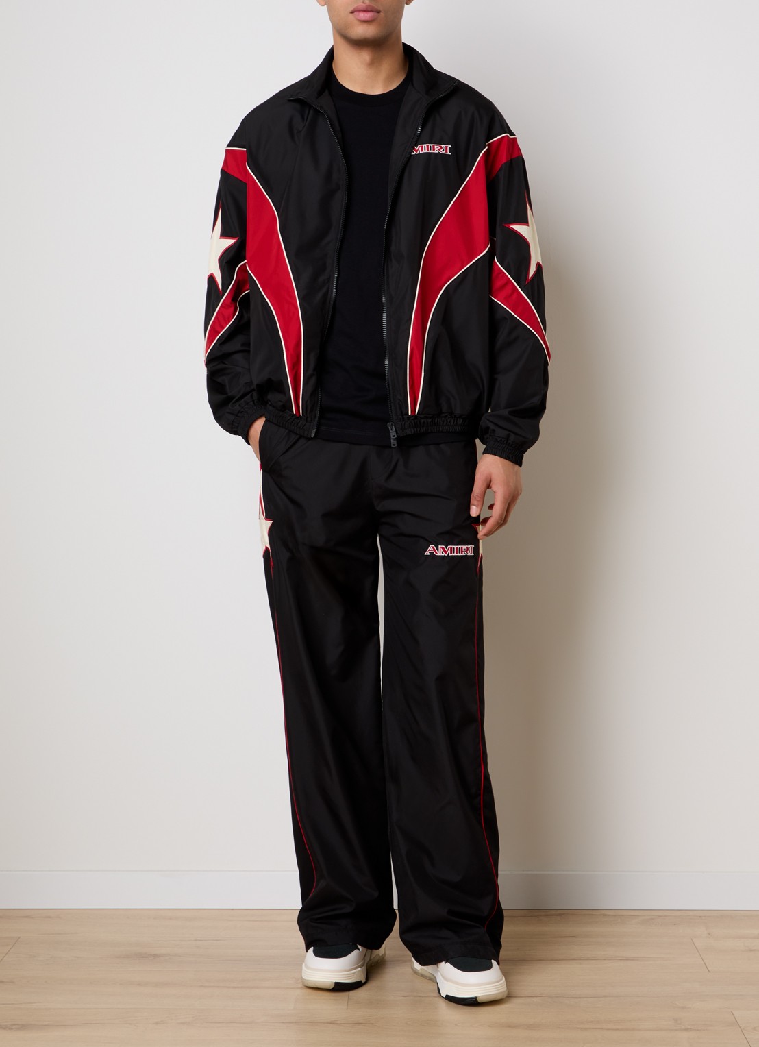 AMIRI Loose fit trackpants met logo en steekzakken - voorkant 6 zwart