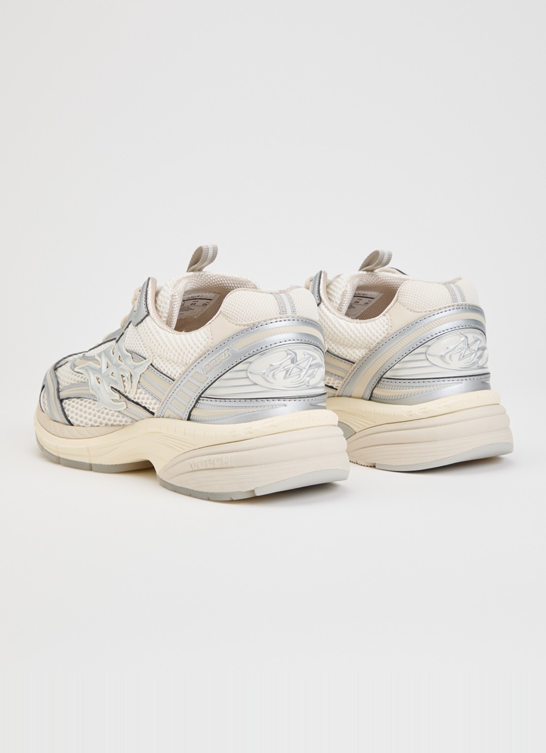 AMIRI M-Tech sneaker van mesh met details van leer - achterkant wit