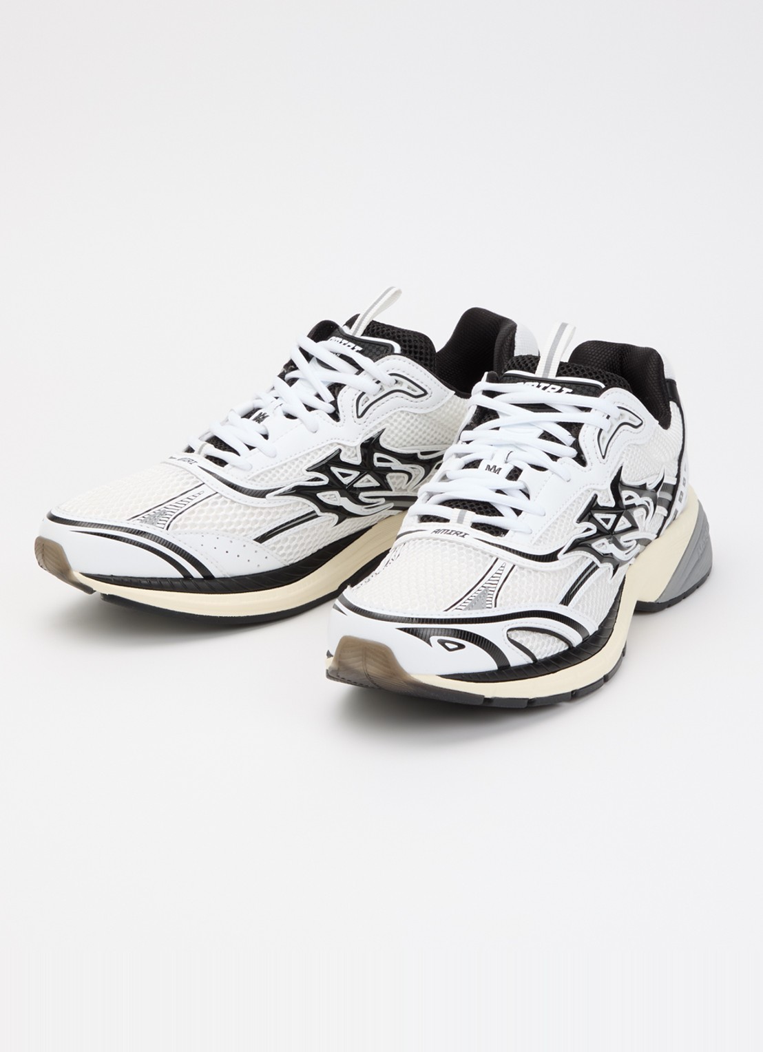 AMIRI M-Tech sneaker van mesh met leren details - detail 2 wit