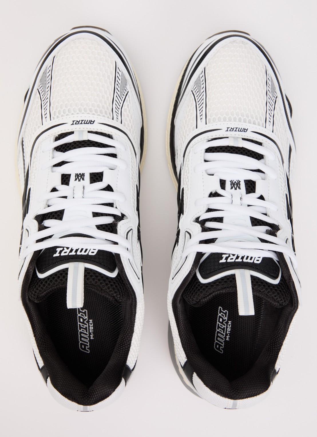 AMIRI M-Tech sneaker van mesh met leren details - detail 3 wit