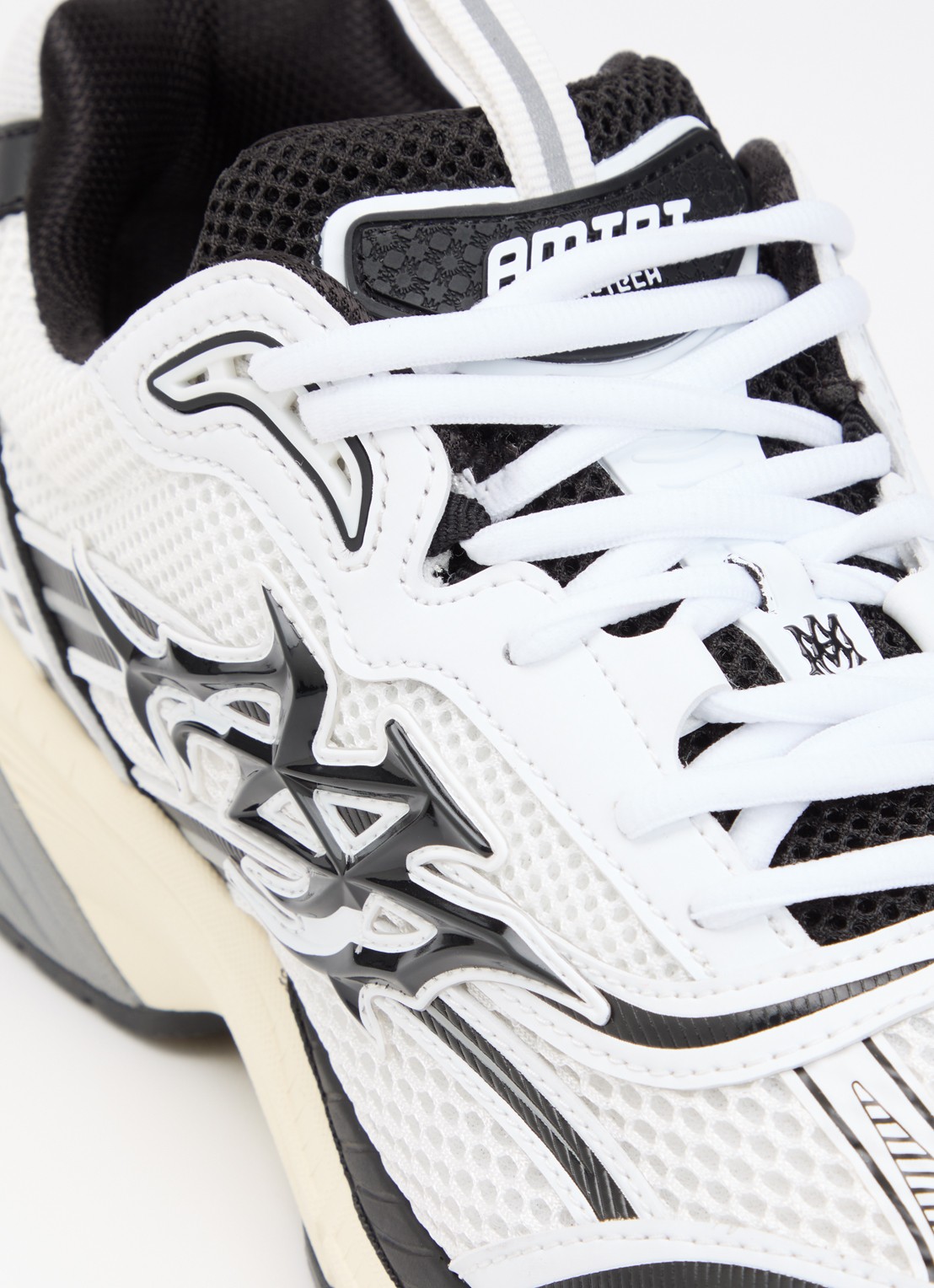 AMIRI M-Tech sneaker van mesh met leren details - detail 5 wit