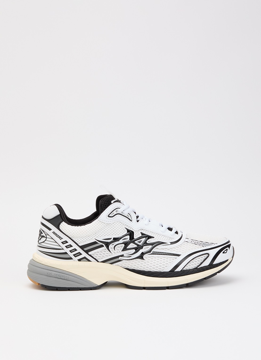 AMIRI M-Tech sneaker van mesh met leren details - voorkant 6 wit