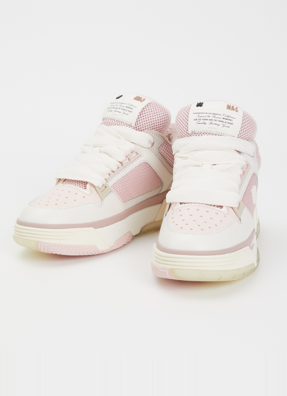 AMIRI MA-1 sneaker met leren details - detail 2 lichtroze