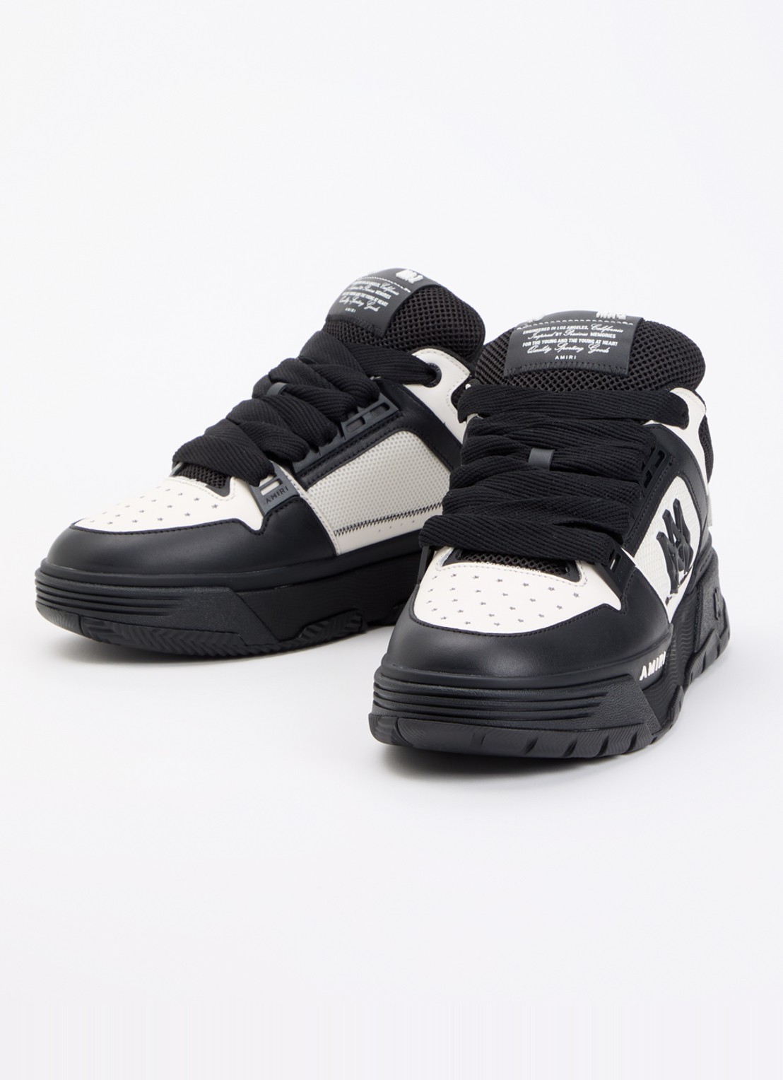 AMIRI MA-1 sneaker van leer met logo - detail 3 zwart
