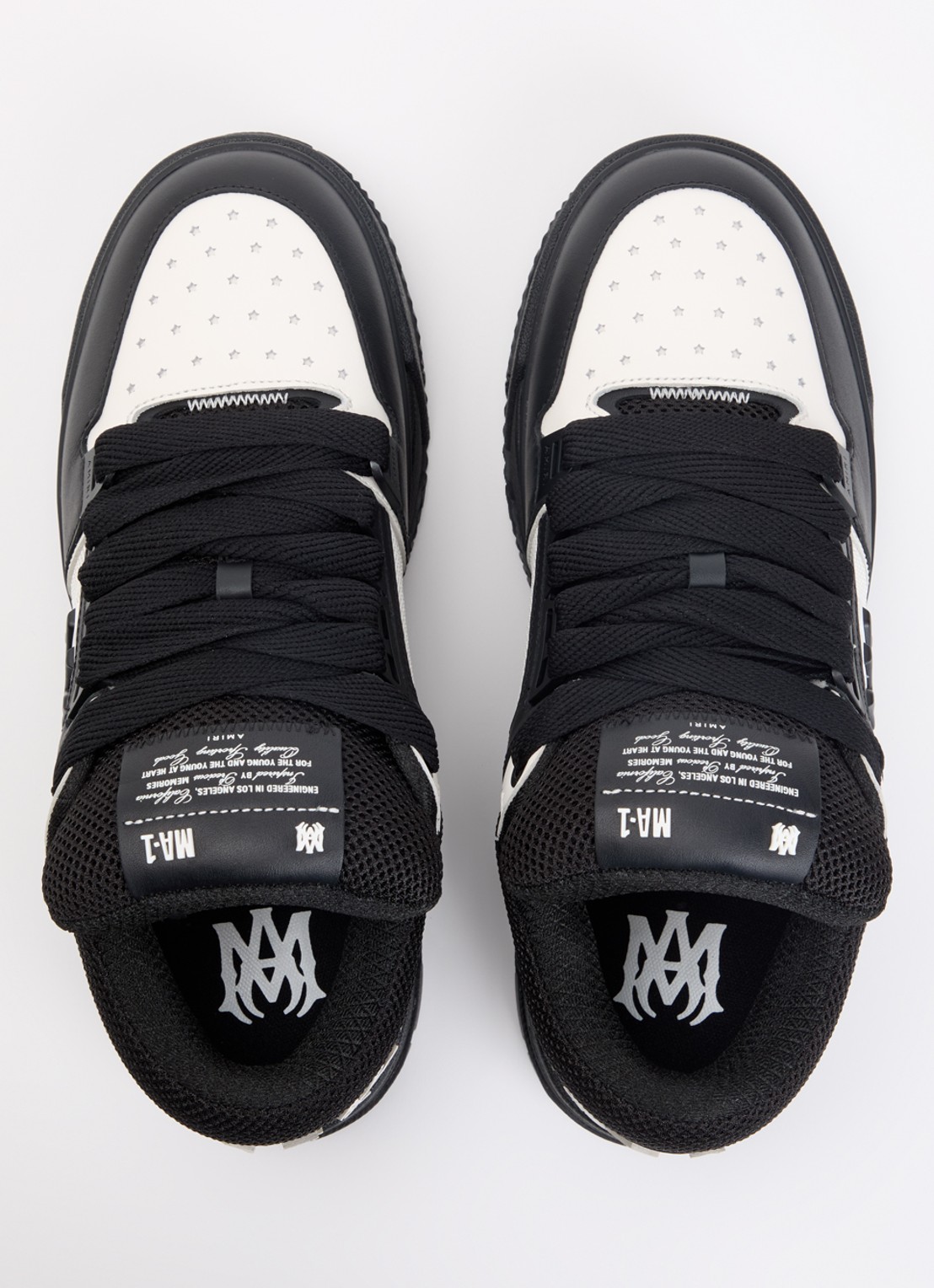 AMIRI MA-1 sneaker van leer met logo - detail 4 zwart