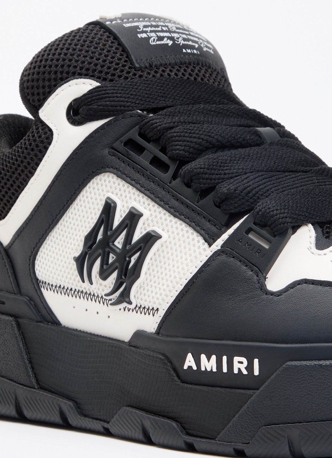 AMIRI MA-1 sneaker van leer met logo - detail 6 zwart