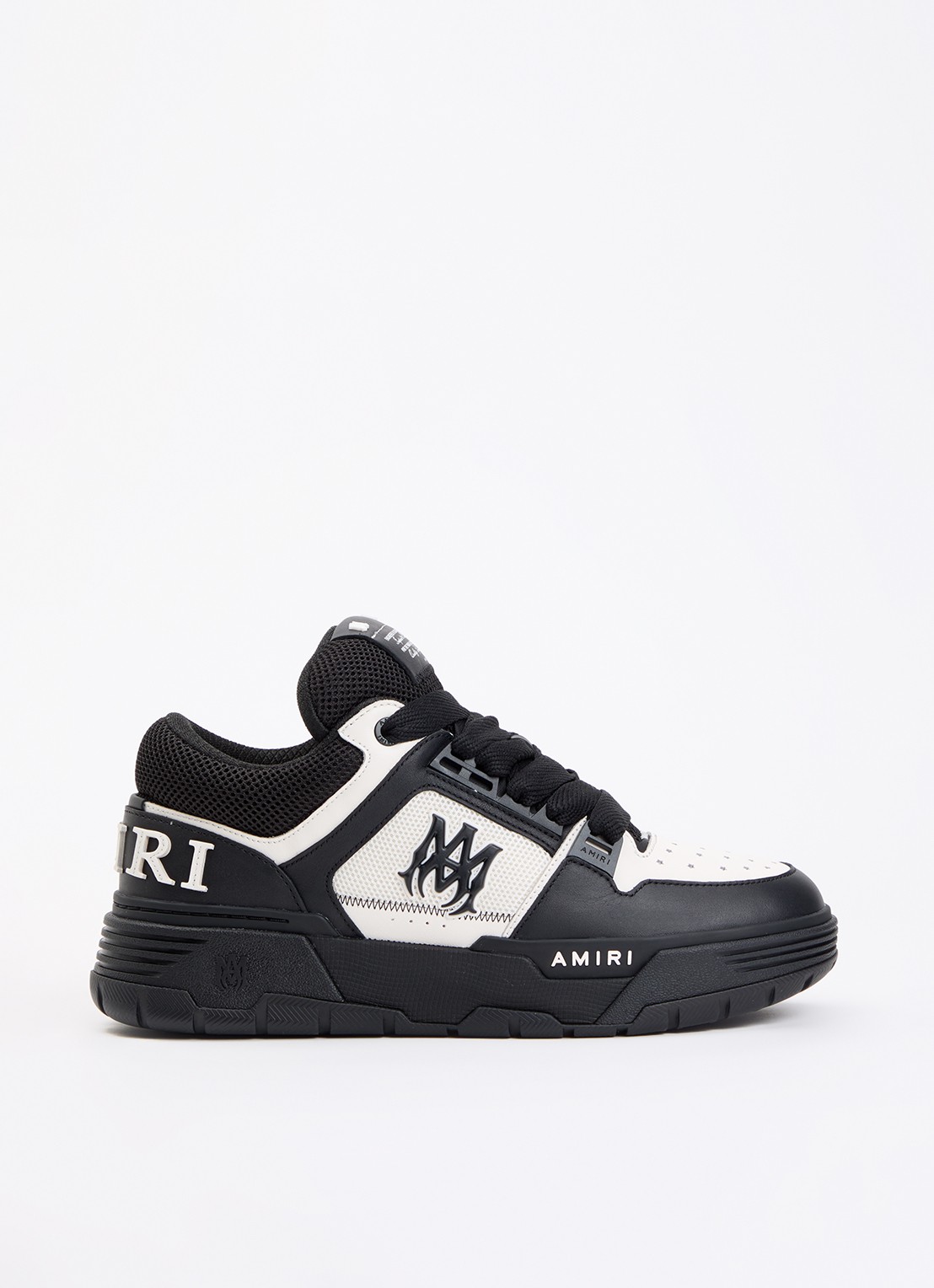 AMIRI MA-1 sneaker van leer met logo - voorkant 2 zwart