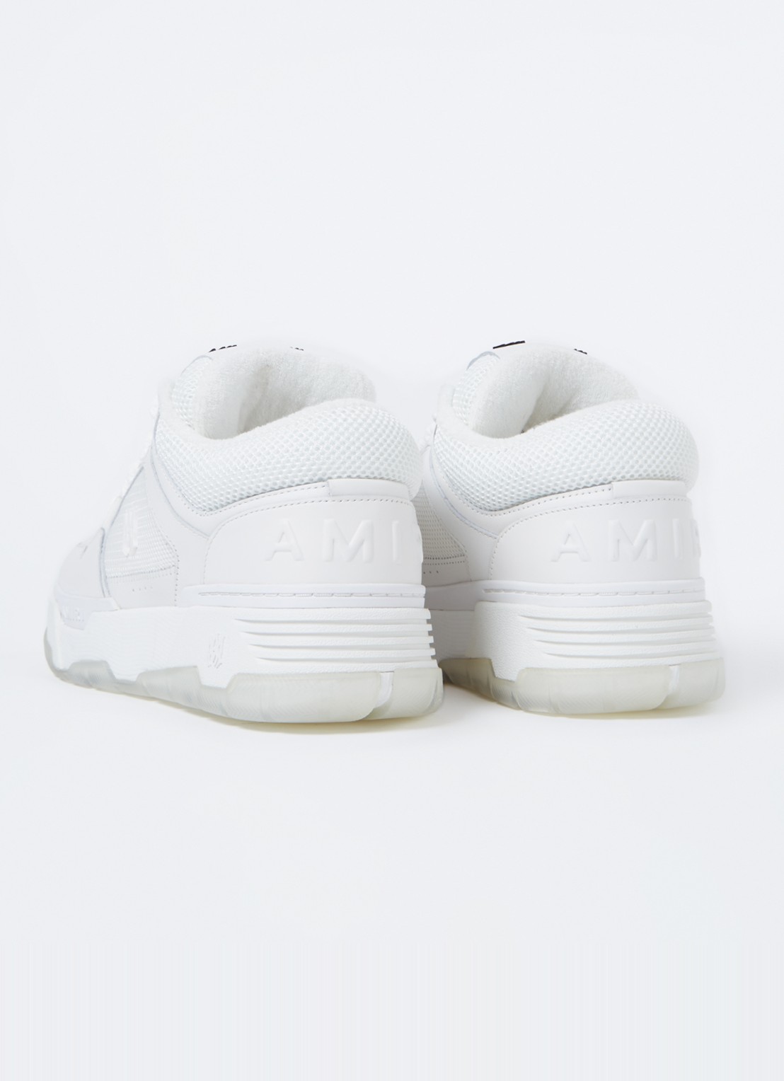 AMIRI MA-1 sneaker van leer met mesh details  - achterkant wit