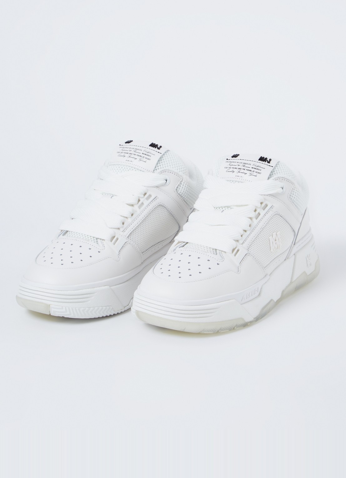 AMIRI MA-1 sneaker van leer met mesh details  - detail 4 wit