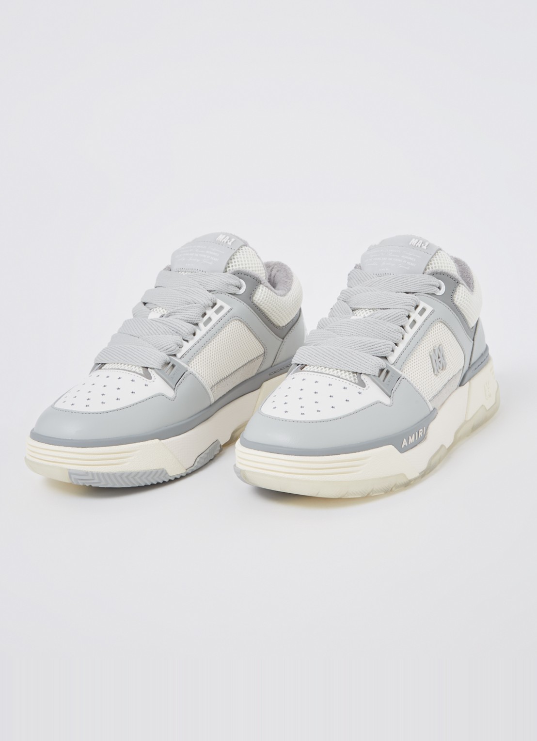 AMIRI MA-1 sneaker van leer met mesh details - detail 4 grijs