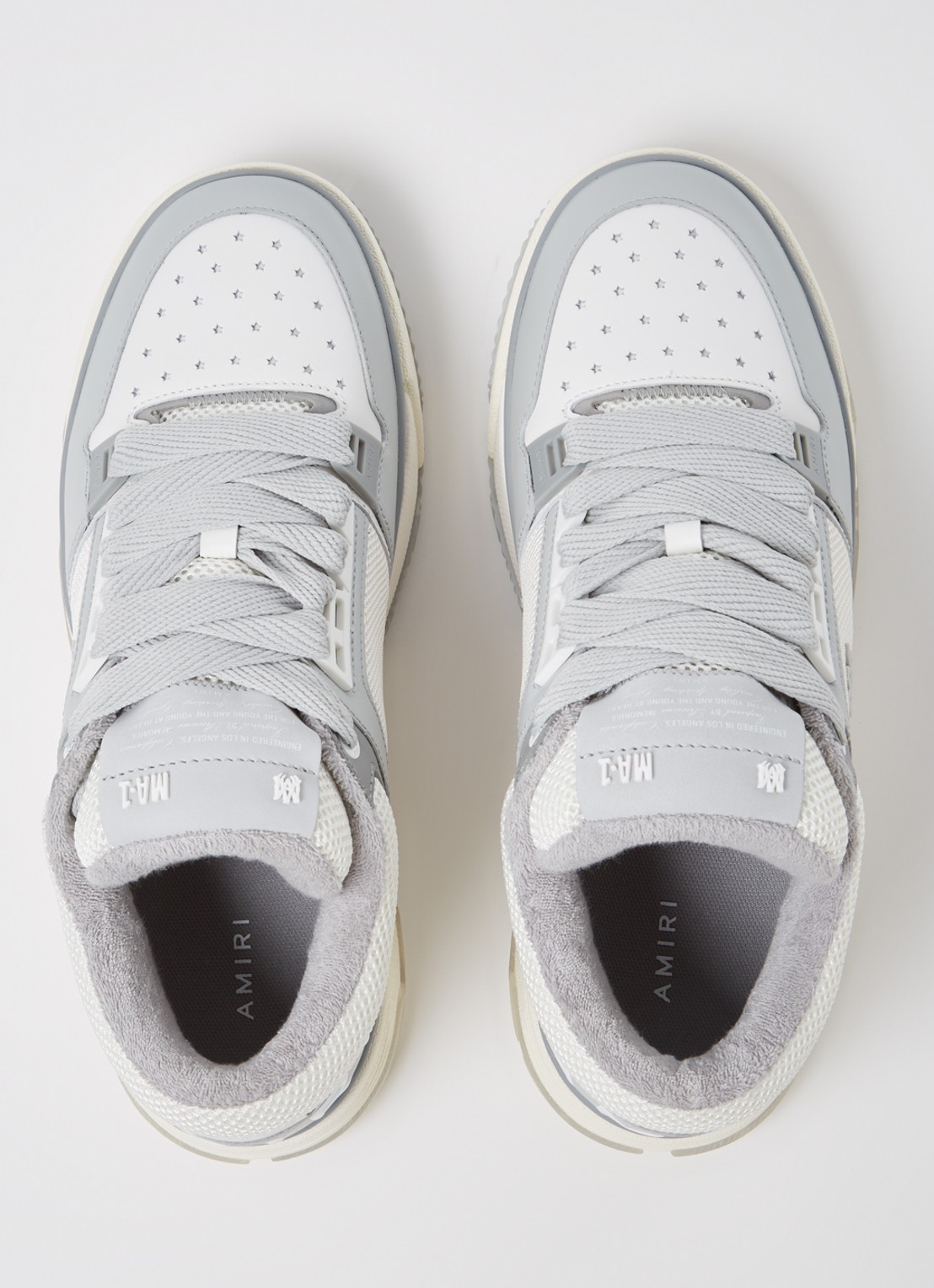 AMIRI MA-1 sneaker van leer met mesh details - detail 5 grijs