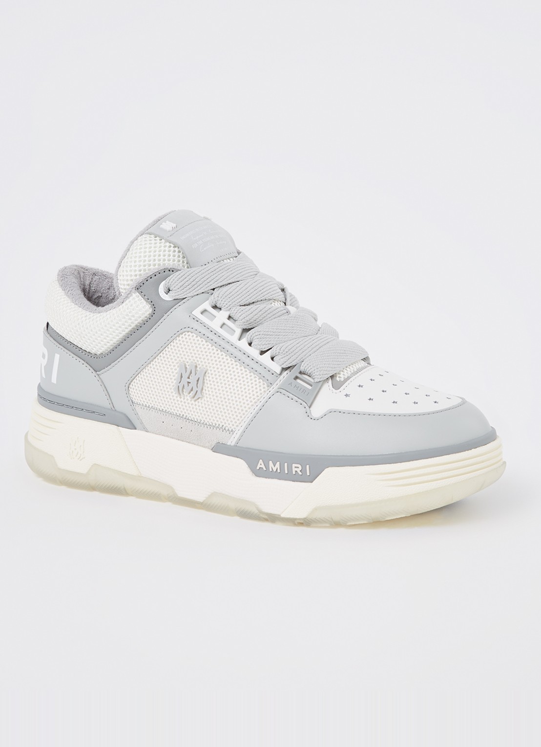 AMIRI MA-1 sneaker van leer met mesh details - voorkant 2 grijs