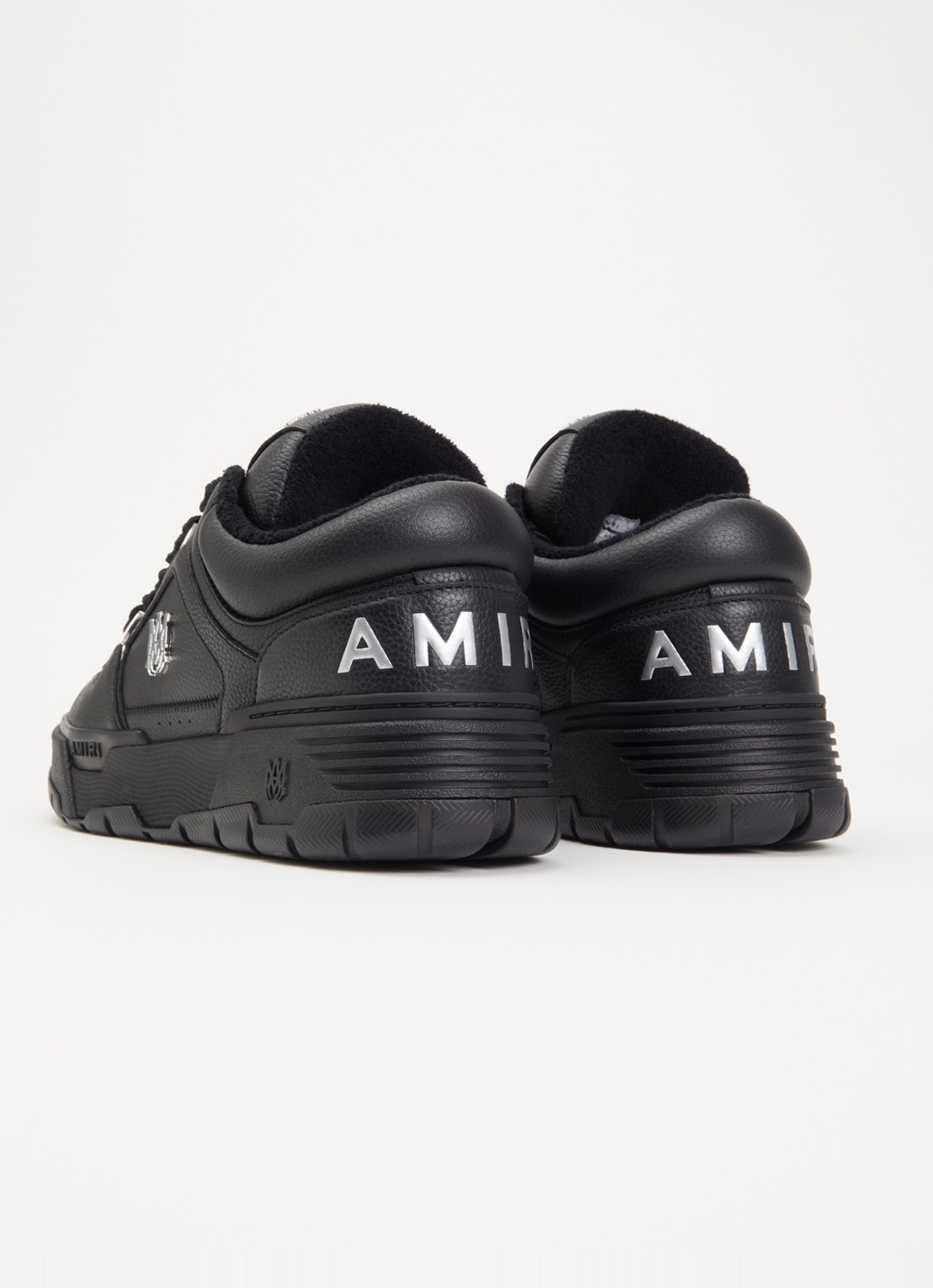 AMIRI MA-1 sneaker van leer met metallic details - achterkant 2 zwart