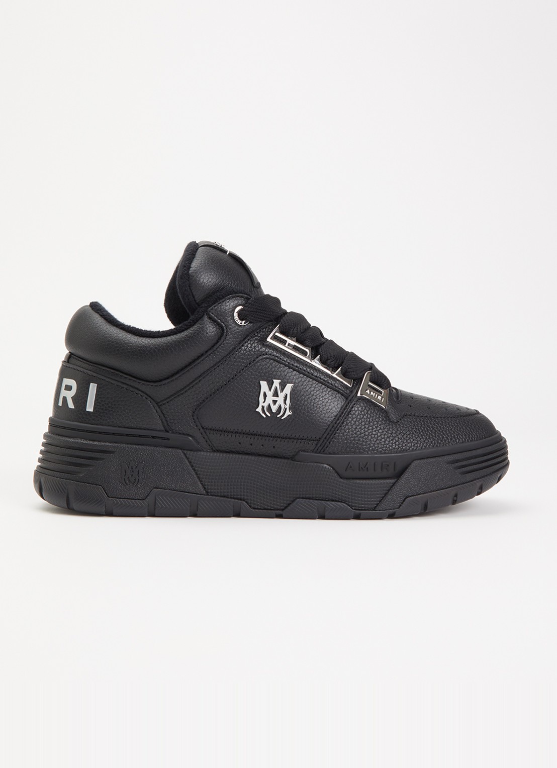 AMIRI MA-1 sneaker van leer met metallic details - voorkant zwart