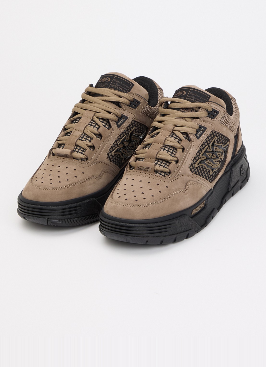 AMIRI MA-94 sneaker van leer - detail 2 lichtbruin