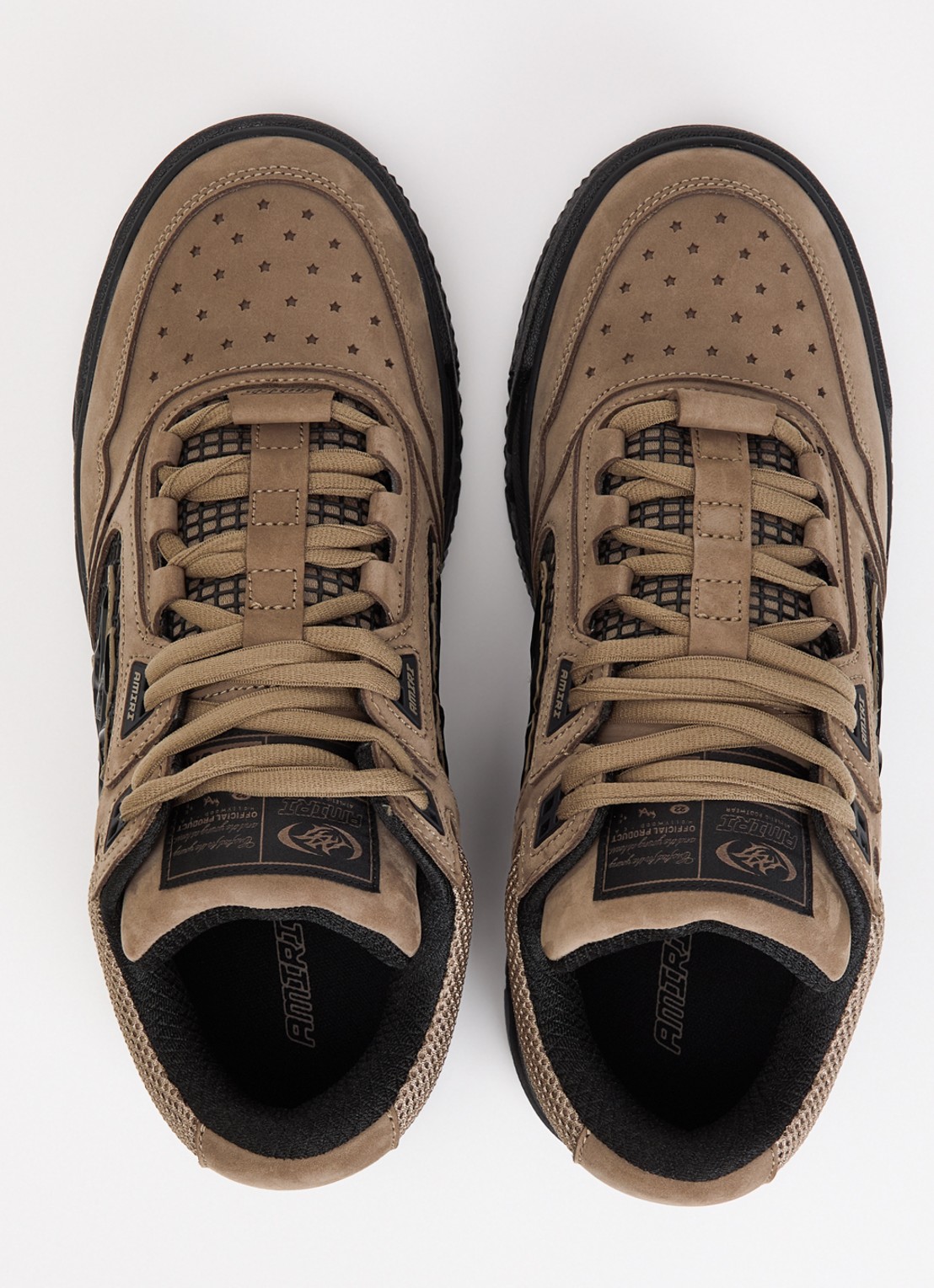 AMIRI MA-94 sneaker van leer - detail 3 lichtbruin
