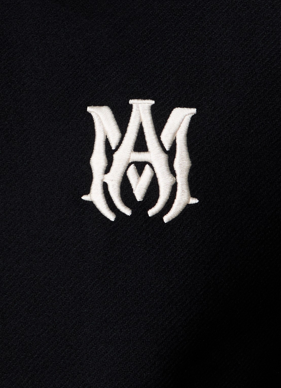AMIRI Ma Band baseball jack in wolblend met steekzakken - detail 6 zwart