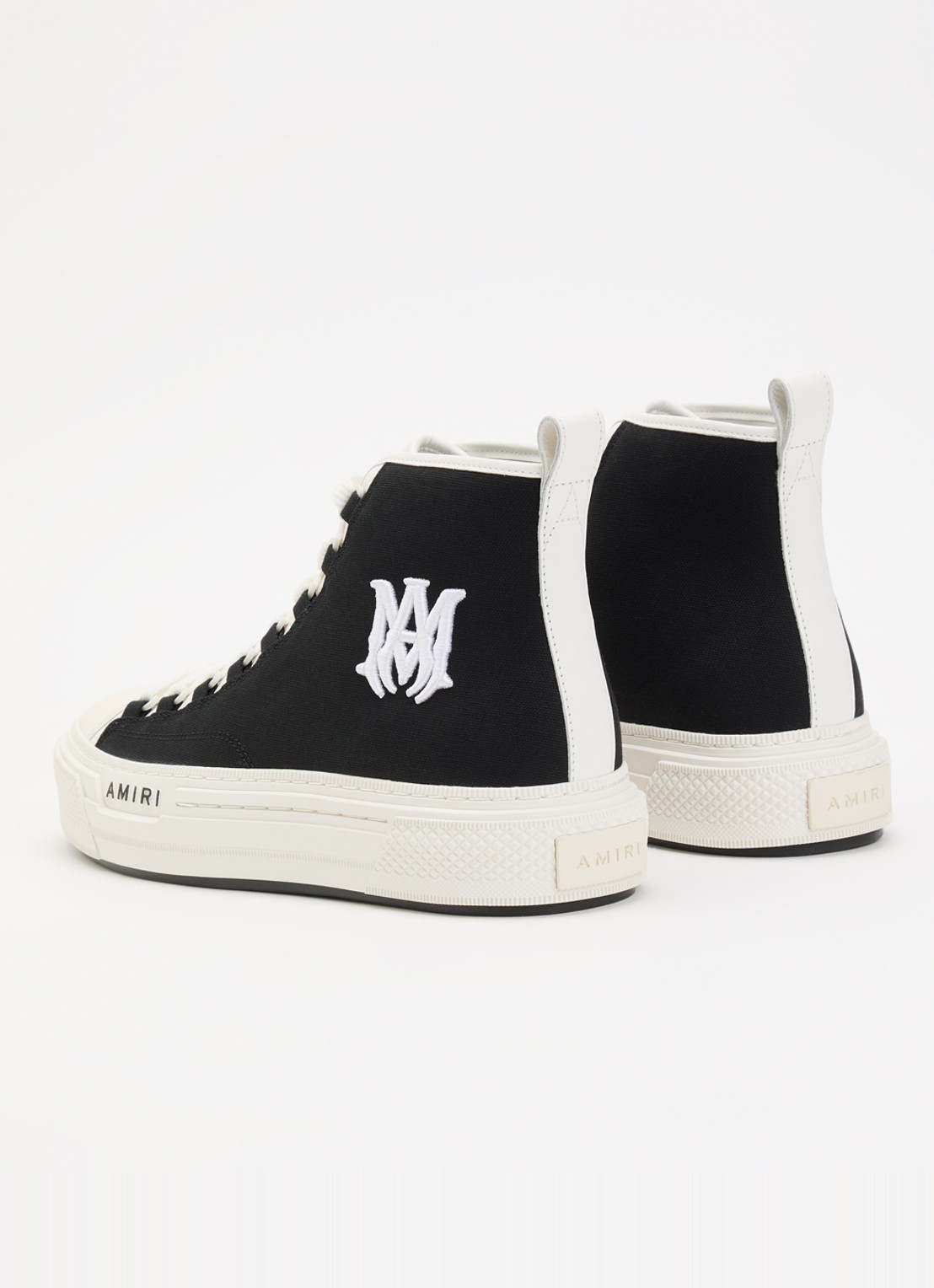 AMIRI MA Court Hi sneaker van canvas met details van leer - achterkant zwart