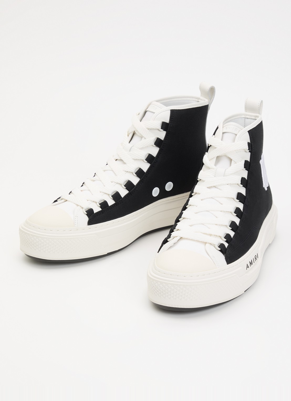 AMIRI MA Court Hi sneaker van canvas met details van leer - detail 3 zwart