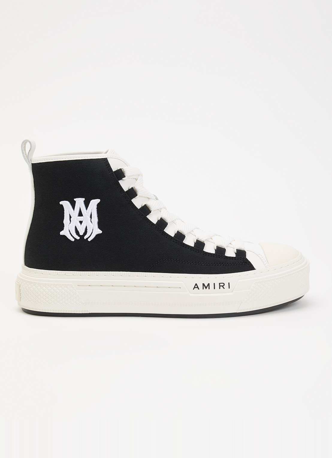 AMIRI MA Court Hi sneaker van canvas met details van leer - voorkant 2 zwart