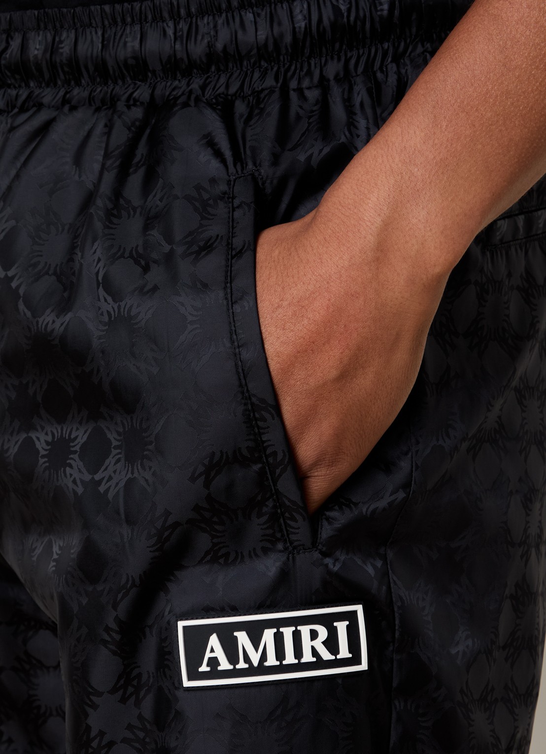 AMIRI Ma Quad broek met logoprint en steekzakken - detail 4 zwart