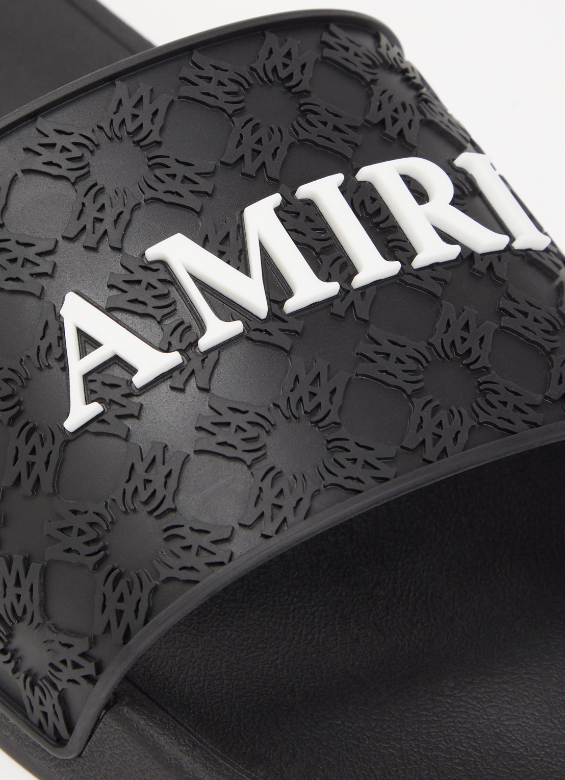 AMIRI MA slipper met structuur en logo - detail 6 zwart