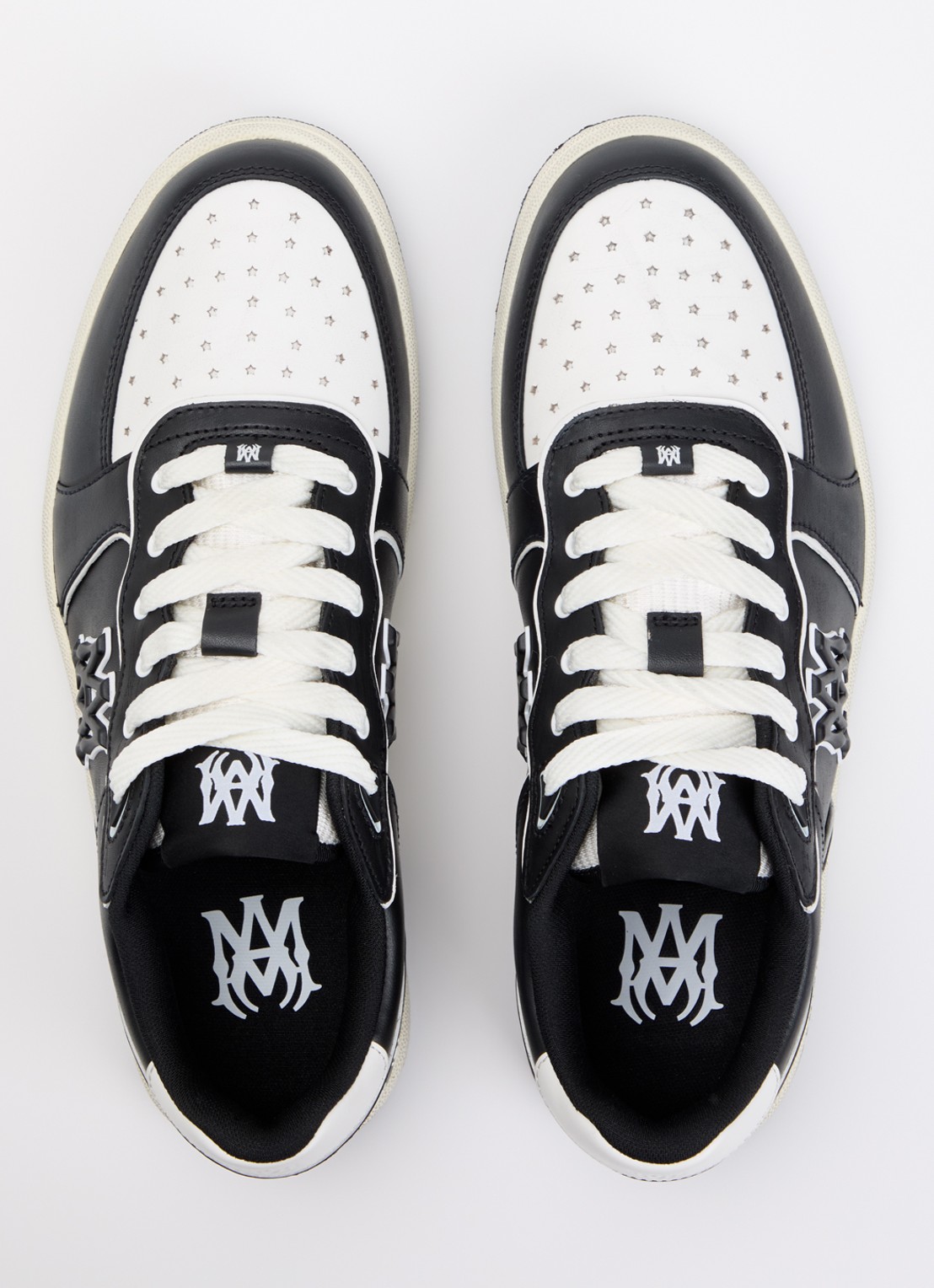 AMIRI Newport sneaker van leer met logo - detail 4 zwart