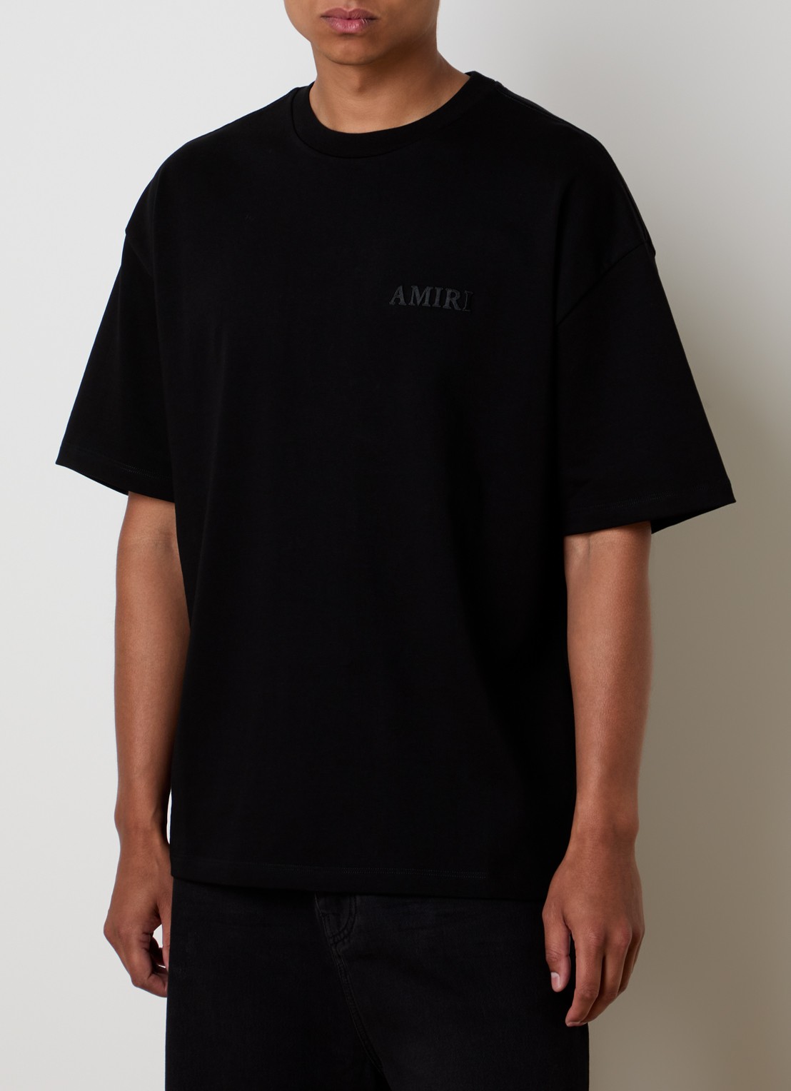 AMIRI Oversized T-shirt met logo- en backprint - achterkant 3 zwart