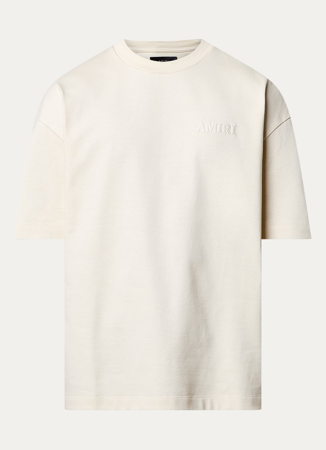 AMIRI Oversized T-shirt met logo- en backprint - voorkant 2 gebroken wit