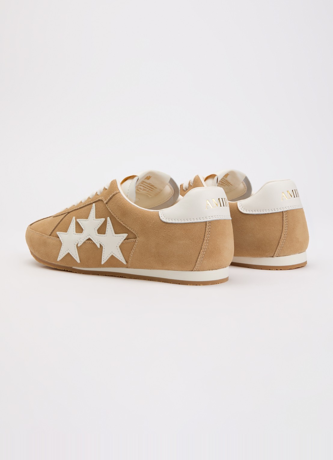 AMIRI Pacific Flat sneaker van suède  - achterkant zand