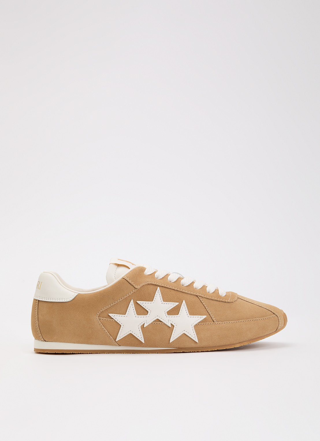 AMIRI Pacific Flat sneaker van suède  - voorkant 6 zand