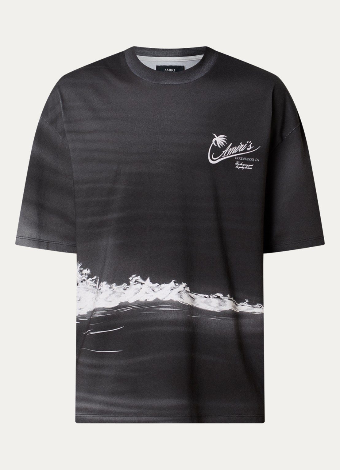 AMIRI Palm T-shirt met logo en print - voorkant antraciet