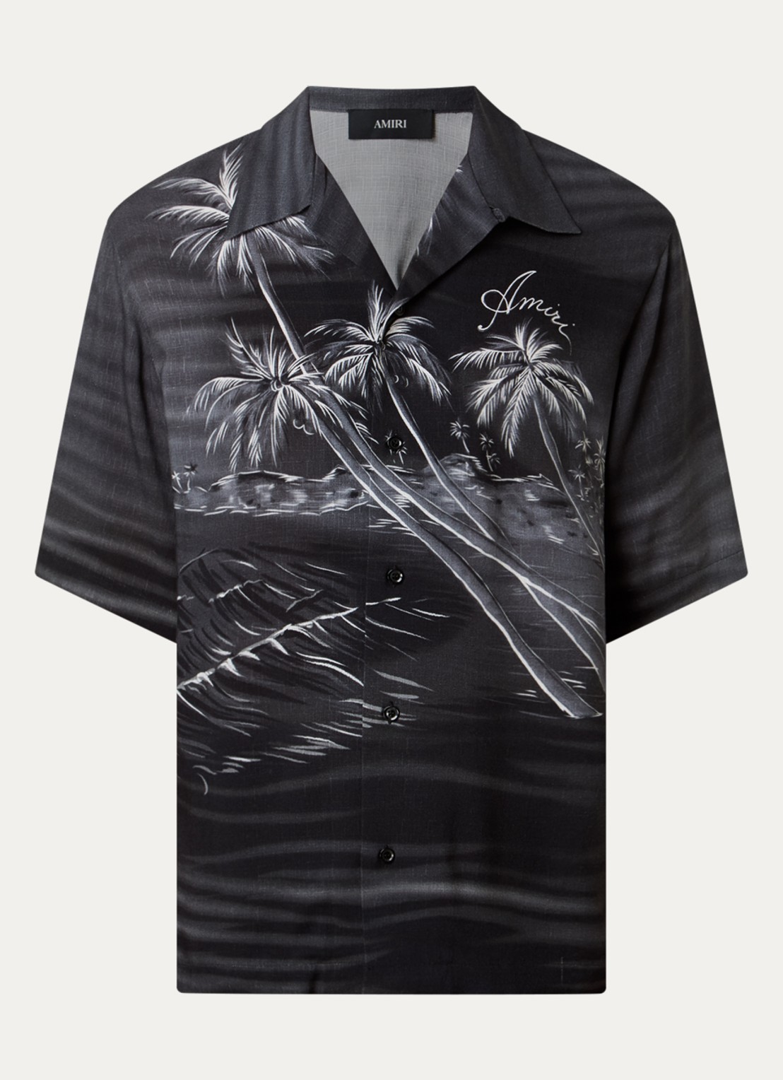 AMIRI Palms regular fit overhemd met print - voorkant 2 zwart