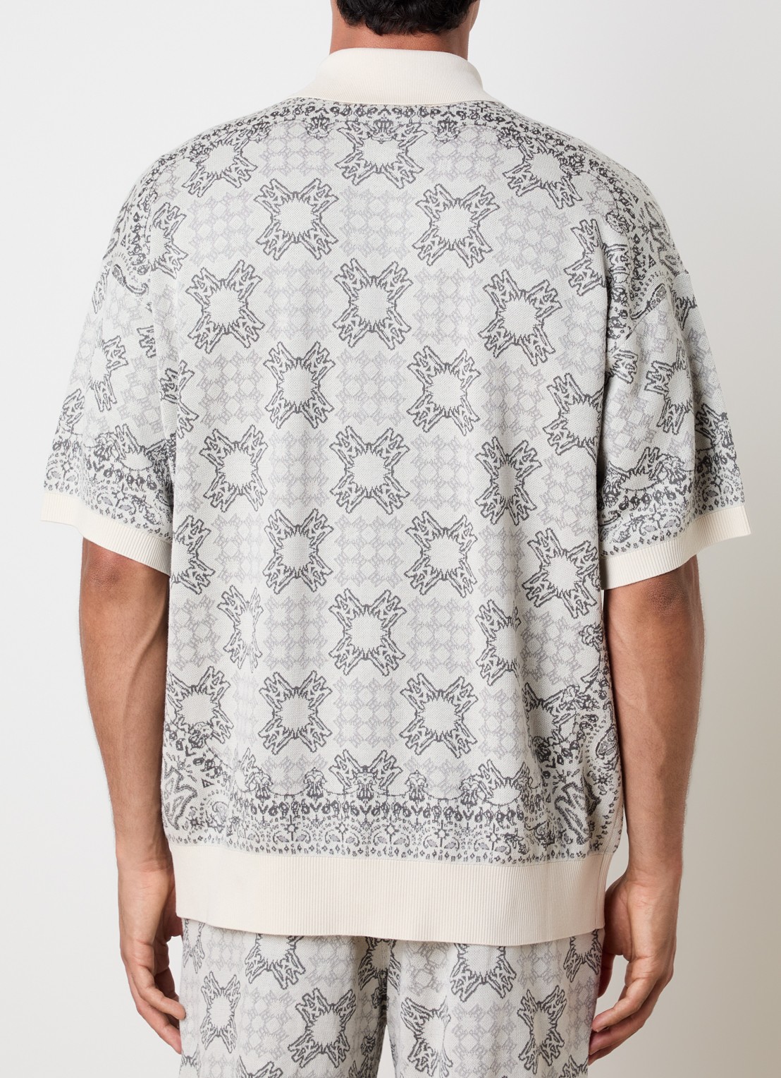 AMIRI Regular fit overhemd met print - achterkant 5 donkerbeige