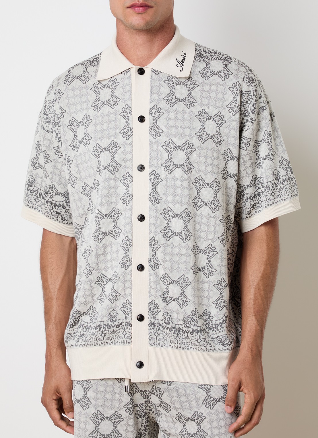 AMIRI Regular fit overhemd met print - detail 3 donkerbeige