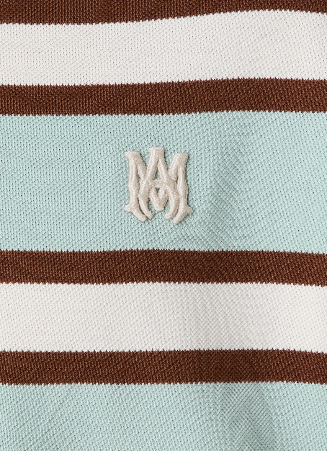 AMIRI Regular fit polo met streepprint en logo - detail 5 mint