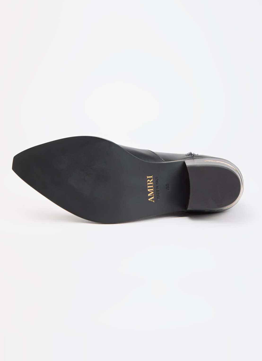 AMIRI Ryder cowboylaars van leer met metallic detail - detail 2 zwart