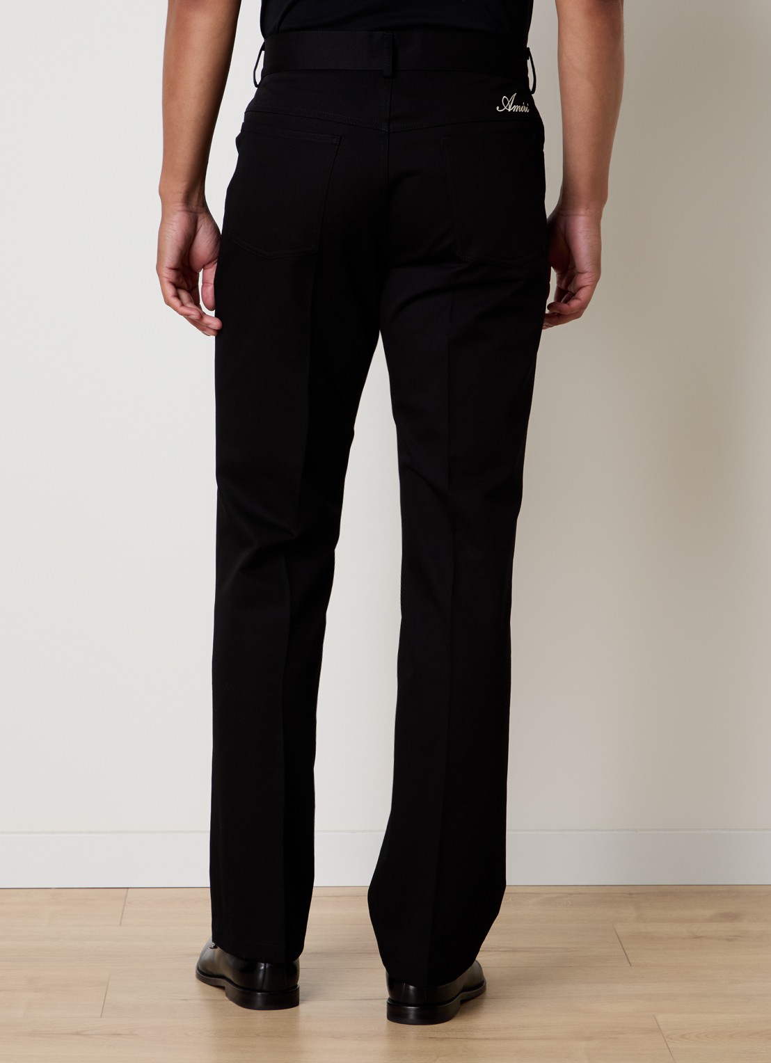 AMIRI Script flared jeans met logo en gekleurde wassing - achterkant 4 zwart