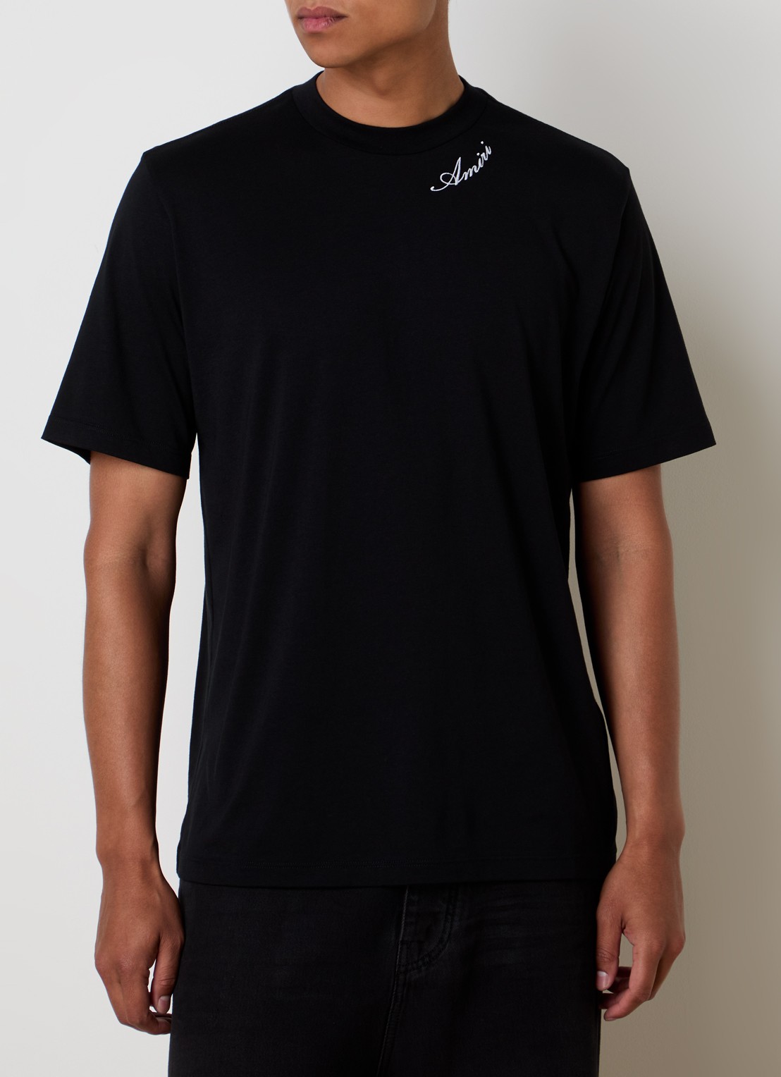 AMIRI Script T-shirt met logo - detail 3 zwart