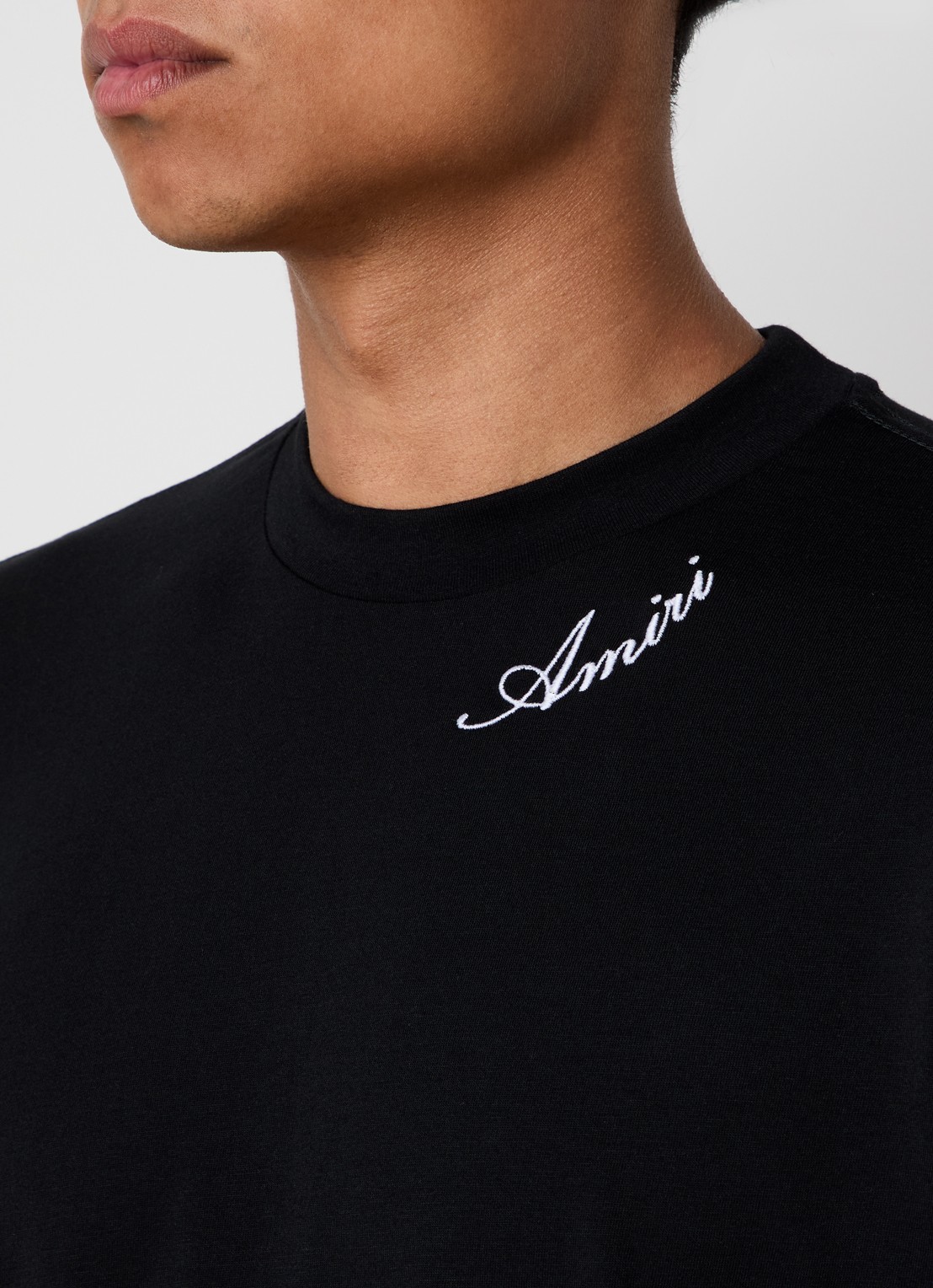 AMIRI Script T-shirt met logo - detail 4 zwart
