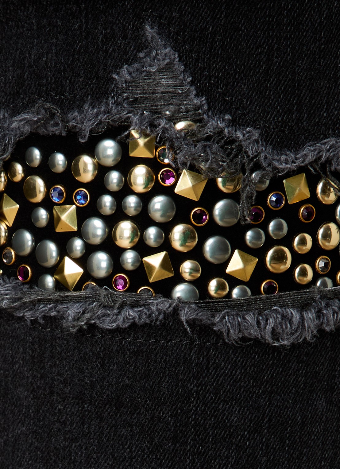 AMIRI Skinny jeans met studs - detail 6 zwart